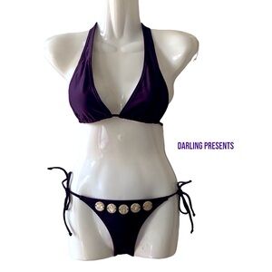 Agua Doce Bikini Swimsuit Women Color Size Grape Size M